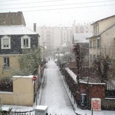 Le quartier sous la neige